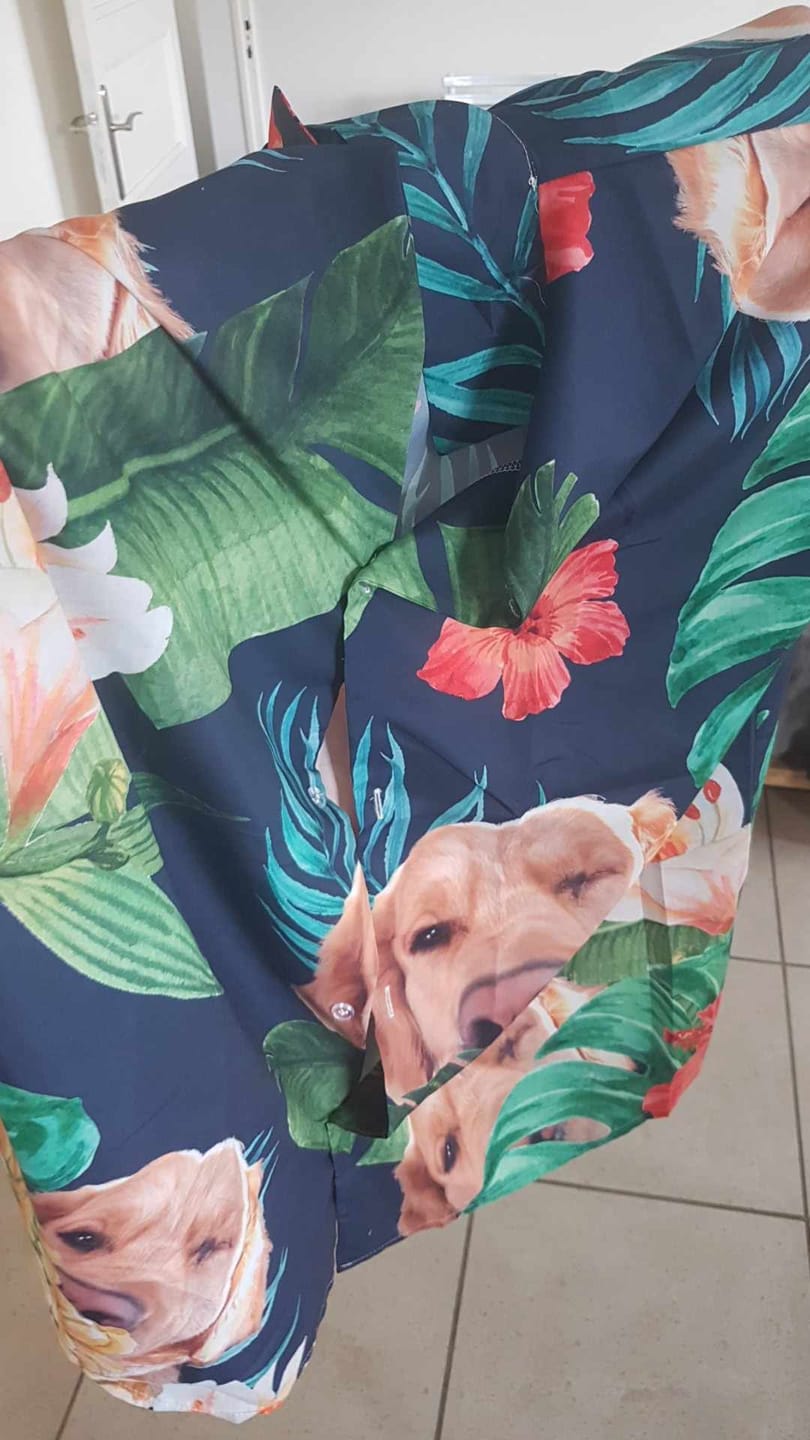 Customer photo review of Votre Photo - Chemise hawaïenne personnalisée