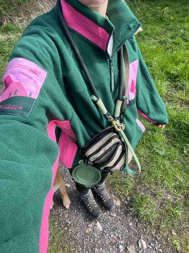 Customer photo review of 1/4 Zip Fleece - Walkies Ready® Fleece - Pink/Green