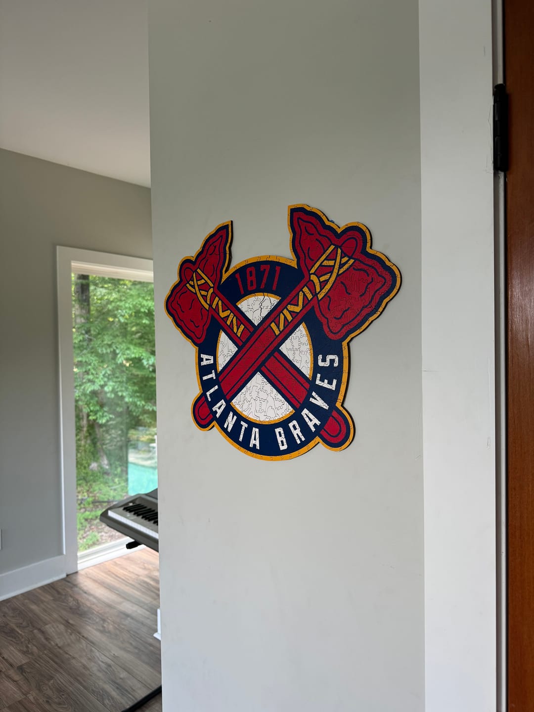 Customer photo review of Atlanta Braves™ - Wooden Puzzle
