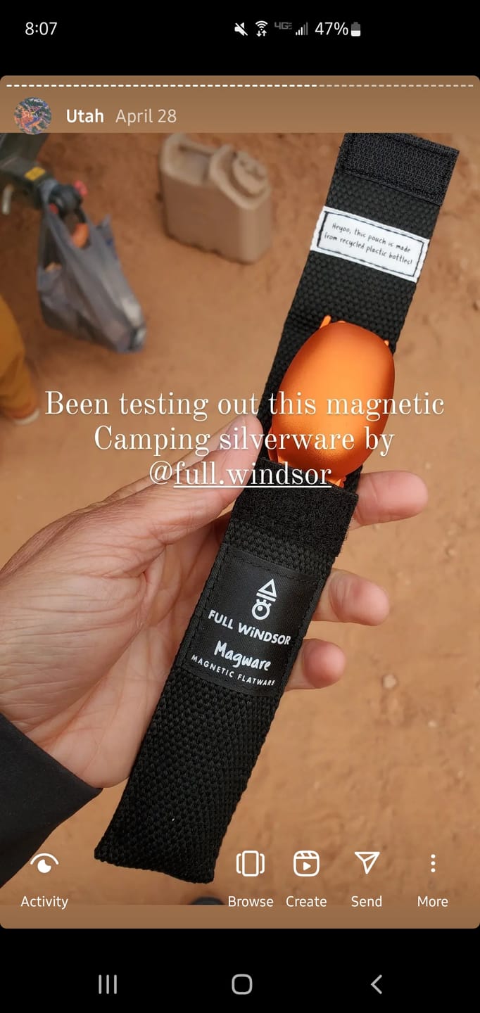 Customer photo review of Magware - Magnetic Flatware Single Set