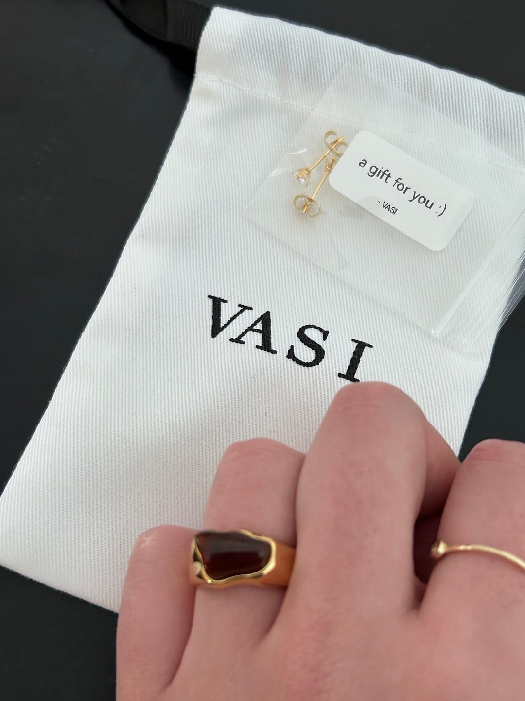 Customer photo review of Irregular Gemstone Ring