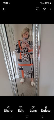 undefined review of Leopard geometric print dress image 1 out of 1