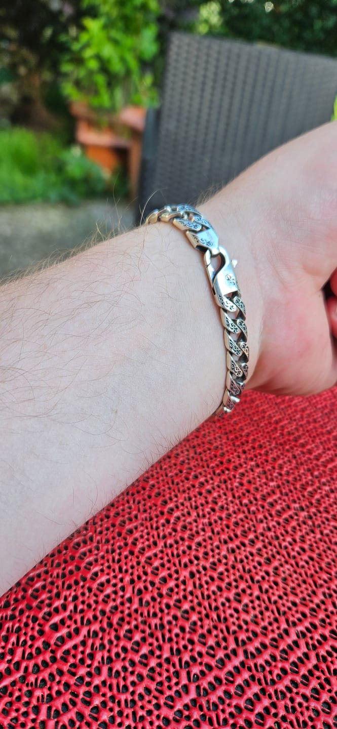 Customer photo review of ANCIENT CUBAN BRACELET. - 925 STERLING SILVER