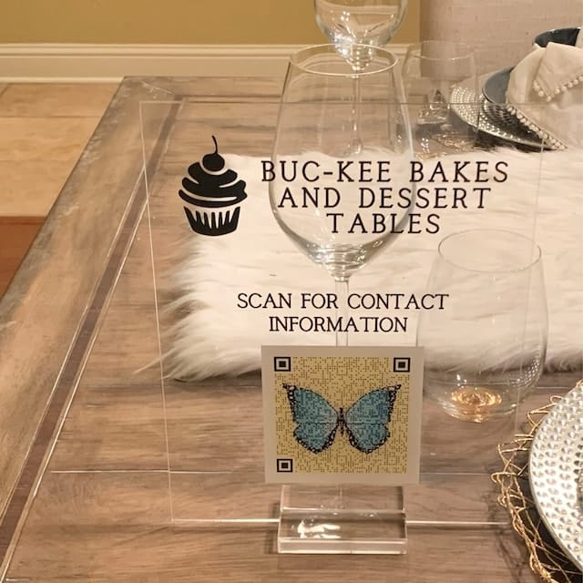 Customer photo review of Custom Acrylic Business Decoration Sign - Personalized QR Sign Shop Decor Business Social Media Sign Sign for Business Custom Acrylic Sign Acrylic Sign Logo Table Sign Social Media Sign Qr Code Signs
