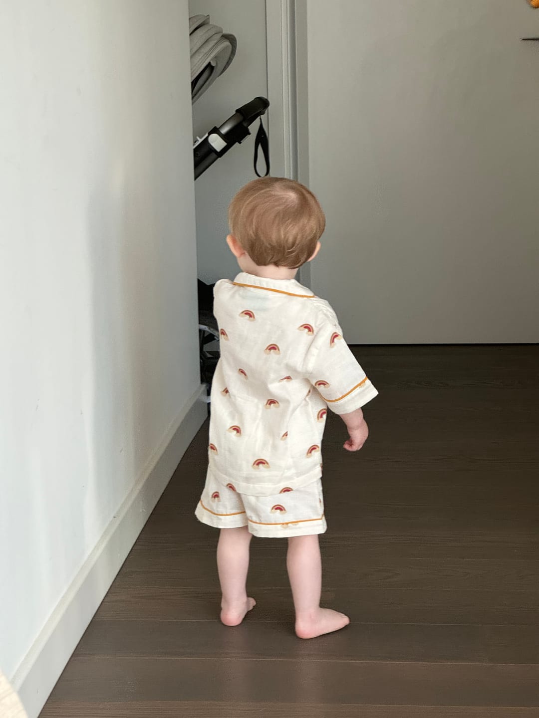 Customer photo review of Summer Rainbows Button Through Pyjama Short Set