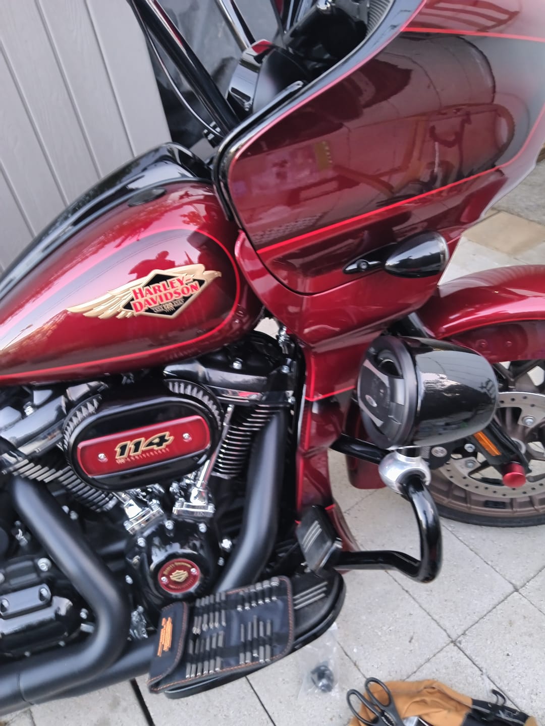 Customer photo review of COLOR MATCHED FAIRING SPOILER KIT FOR 2017+ HARLEY ROAD GLIDE