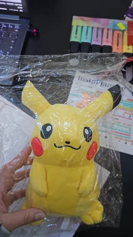 Customer photo review of Official Pikachu Pokemon Plush