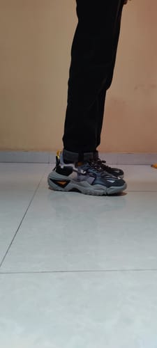 Customer photo review of Rocket Boost Grey High Heel Funky Designer Low Top Sneakers