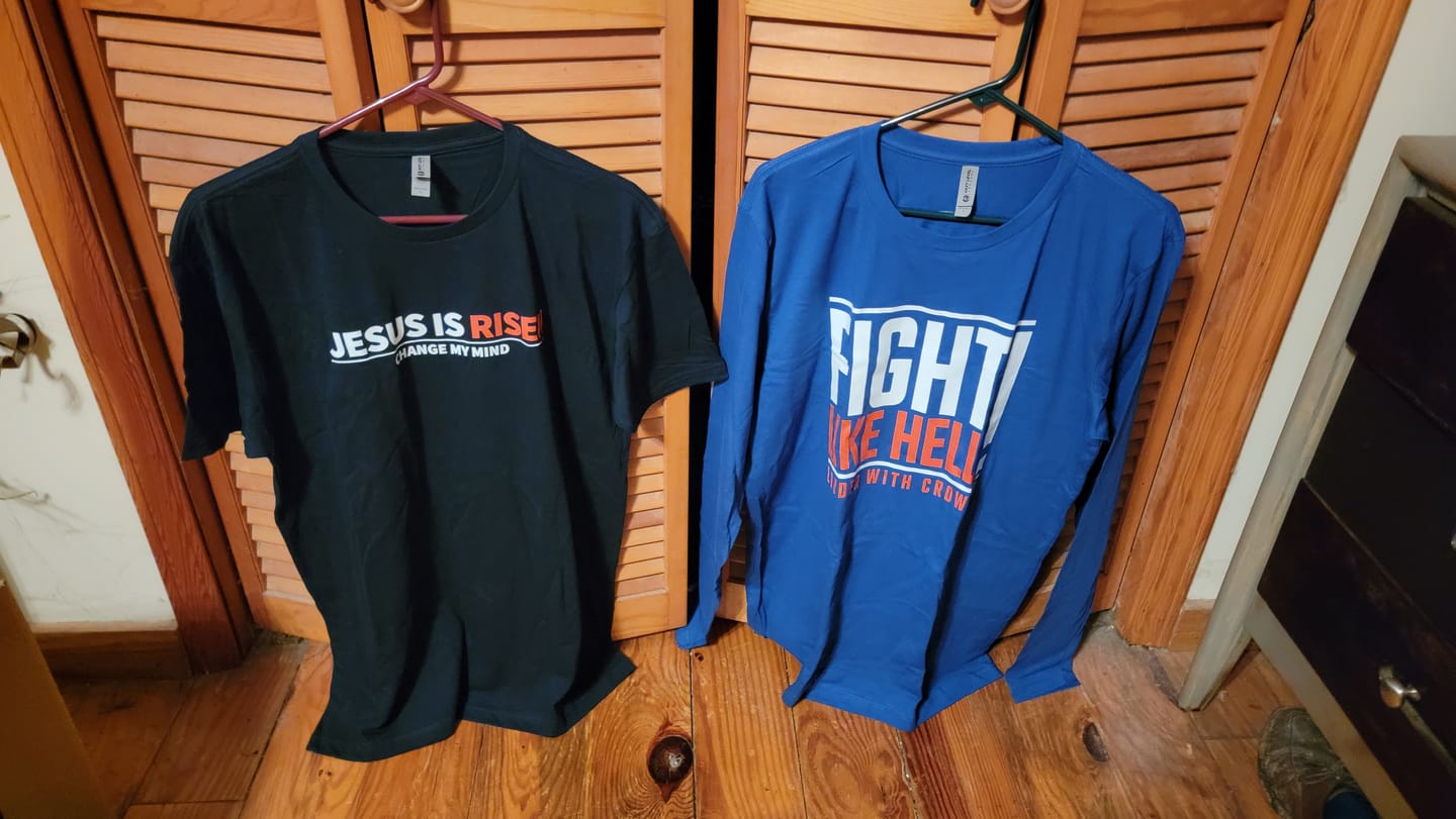 Customer photo review of Jesus Is Risen T-Shirt