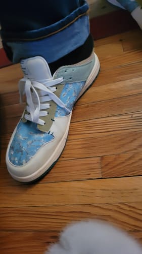 Customer photo review of Van Gogh Almond Blossoms inspired sneakers