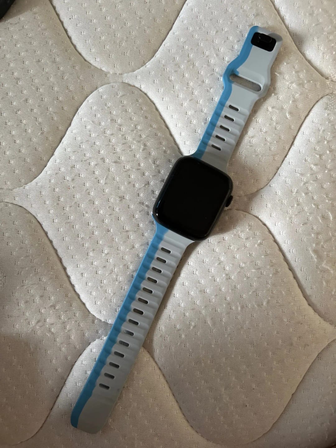 Customer photo review of Soft Silicone Dual Strap for Apple Watch