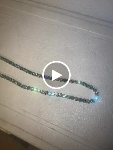 Customer video review of 6MM Blue Moissanite Tennis Chain 14K Gold