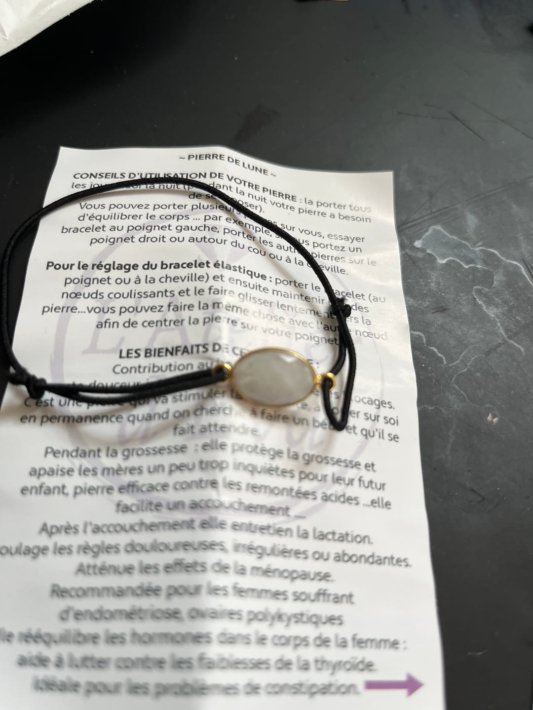 Customer photo review of Bracelets PIERRE DE LUNE