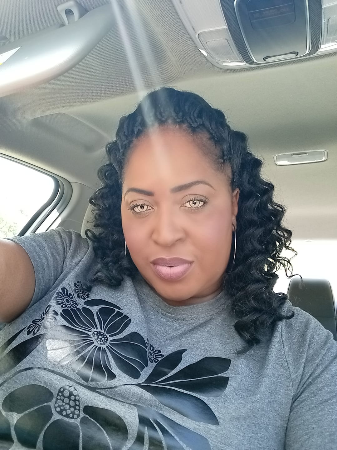 Customer photo review of LA GIRL Brown Prescription Colored Contact Lenses
