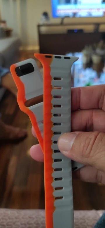 Customer photo review of Soft Silicone Dual Strap for Apple Watch