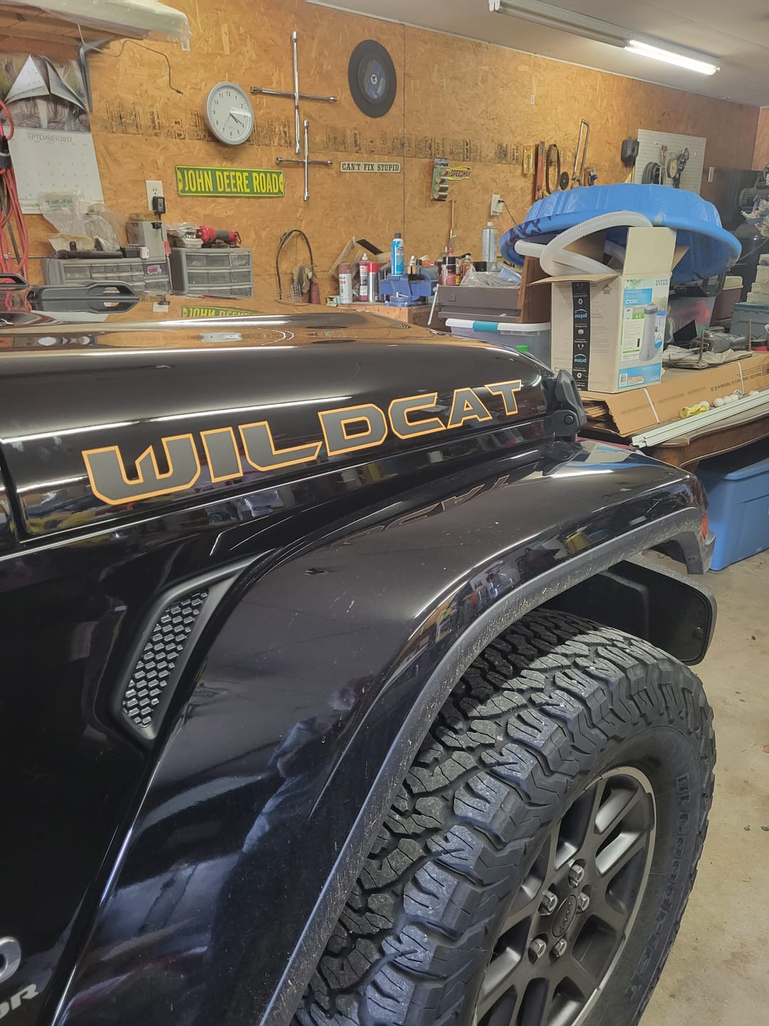 Customer photo review of Premium Black Topo Hood Lettering | Set of 2