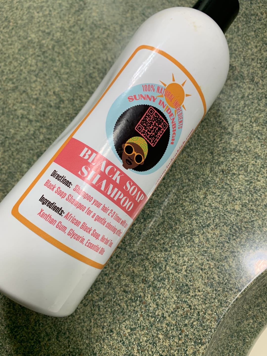 Customer photo review of Black Soap Shampoo