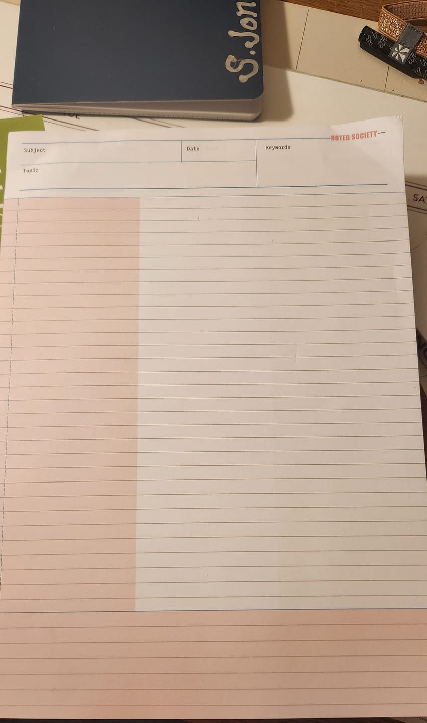 Customer photo review of Cornell Notes Notepad