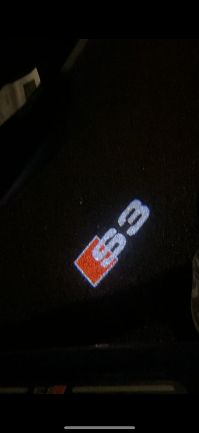 Customer photo review of EuroLuxe Audi LED Car Door Puddle Welcome Logo Shadow Lights