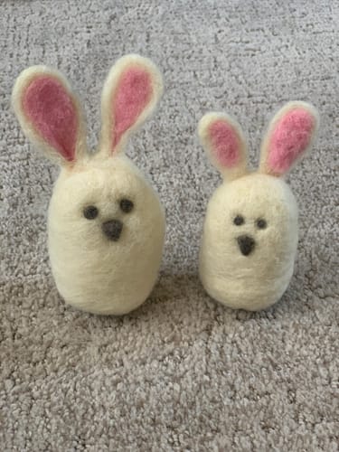 Customer photo review of Bunny Friends Mini Needle Felting Kit