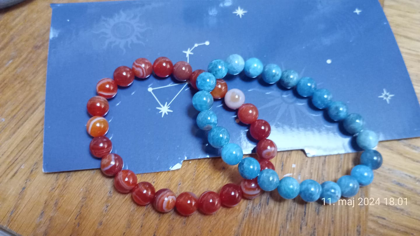 Customer photo review of Blue Apatite Energy Bracelet