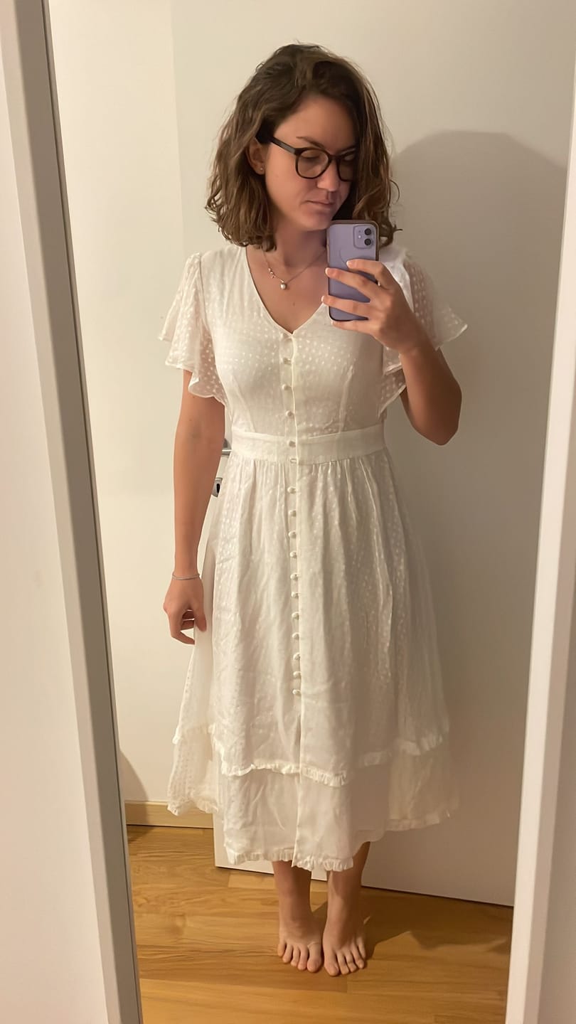 Customer photo review of Caroline Button-Down Dress