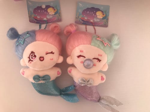 Customer photo review of Mermaid Plush Toy Pendant Keychain