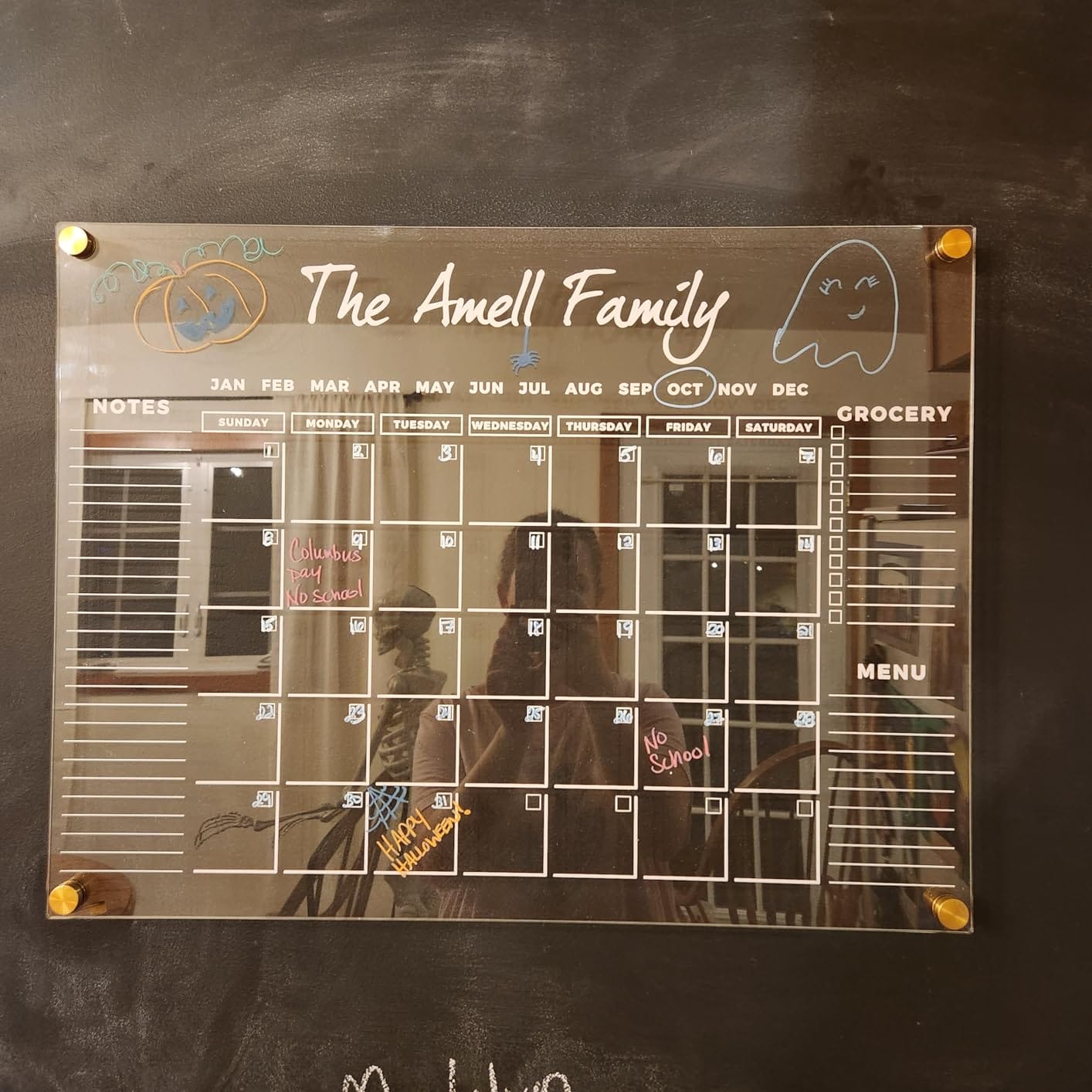 Customer photo review of Family Name Calendar Personalized Acrylic Wall Calendar - Personalized Calendar 2024, Horizontal Wall Calendar, Monthly and Weekly Calendar, Housewarming Gift, Goals, To Do