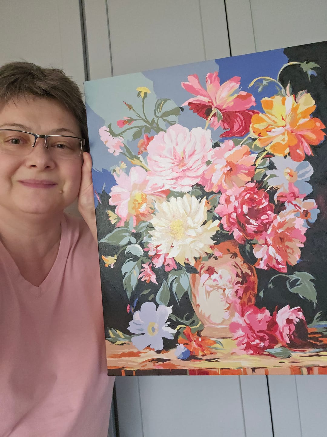 Customer photo review of Colorful Arrangement - Paint by Numbers