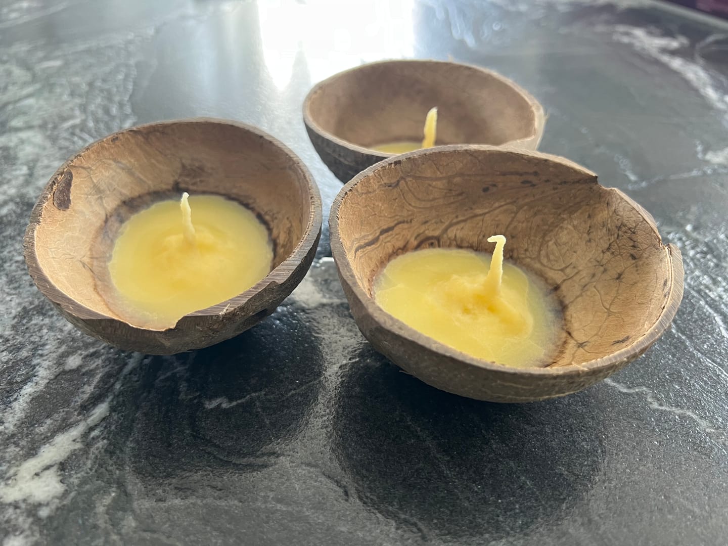 Customer photo review of 100% Natural Oval Coconut Shell Bowl