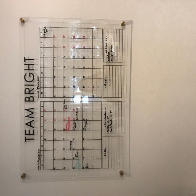 Customer photo review of Acrylic Two Month Wall Calendar - Personalized Calendar 2024, Two Month Planner Family Calendar 2024 Calendar w Marker, Monthly and Weekly Double