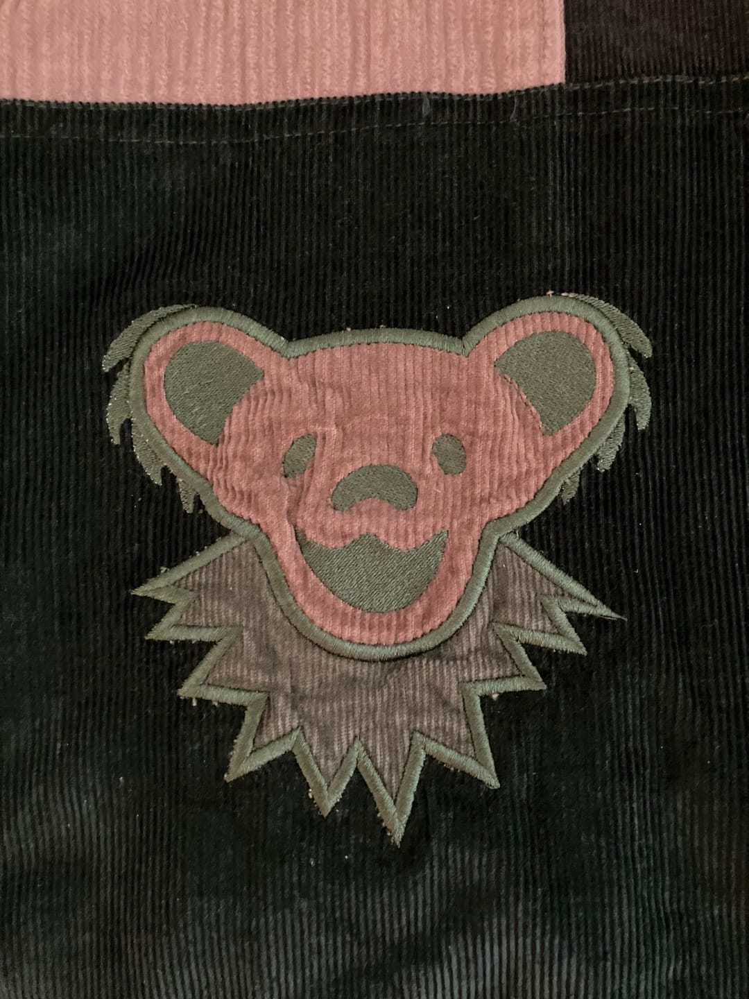 Customer photo review of Grateful Dead Dancing Bear Patchwork Hoodie