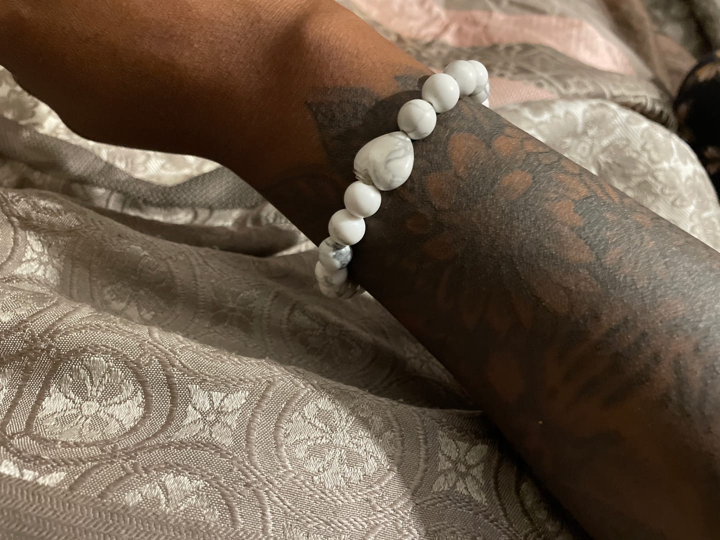 Customer photo review of White Howlite Bracelet