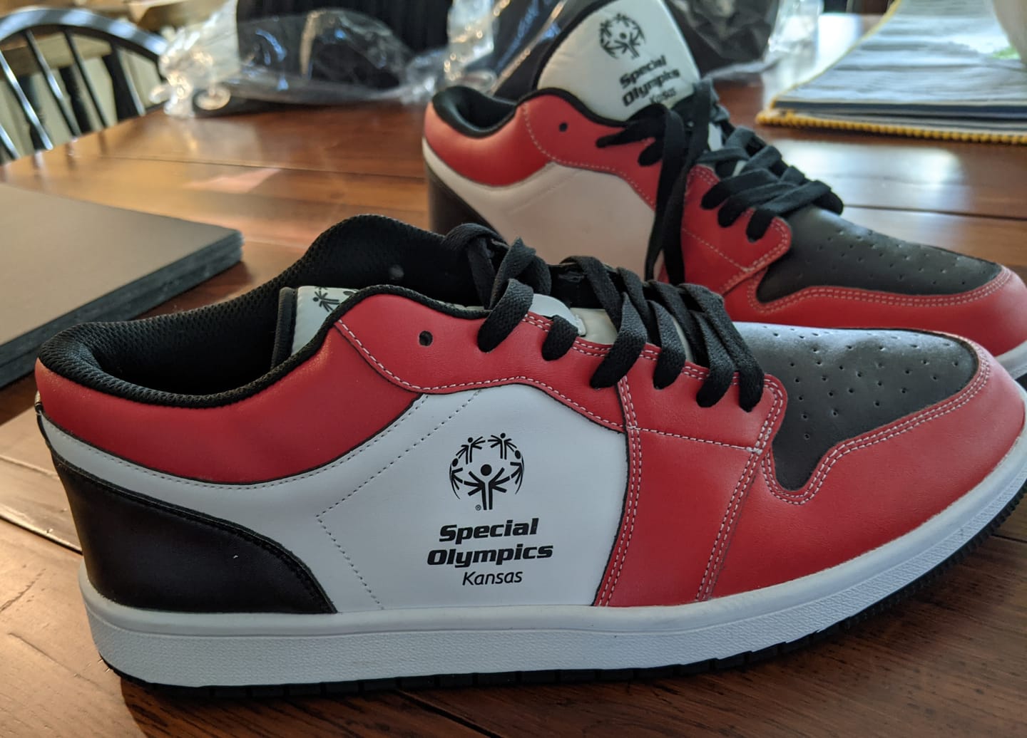 Customer photo review of Custom Company Promo Gifts, custom business gifts Personalized Sneakers, Custom Sneakers, Put name or business name on it, AJ1-C03200