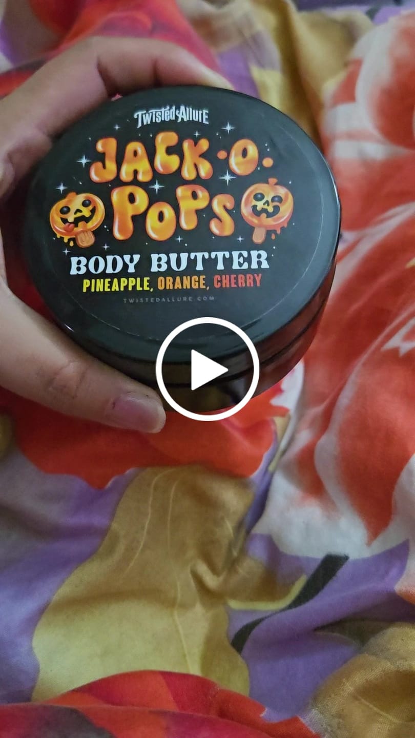 Customer video review of Jack O Pops Body Butter (pineapple, orange & cherry)