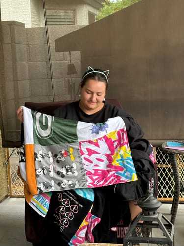 T-shirt quilt featuring green bay packers by Michelle from AZ