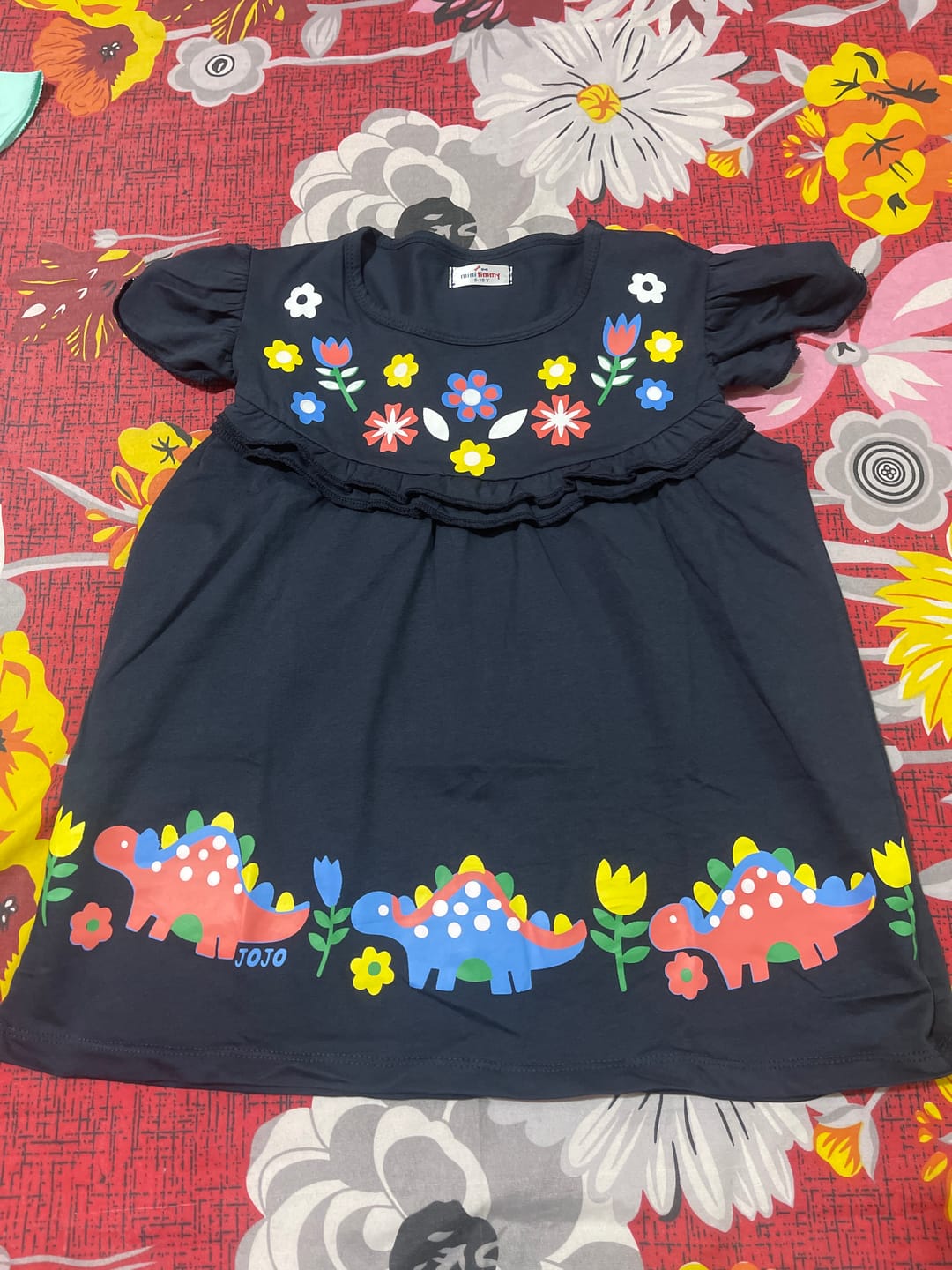 Customer photo review of Girls Printed Soft Cotton Cut & Sew Frock