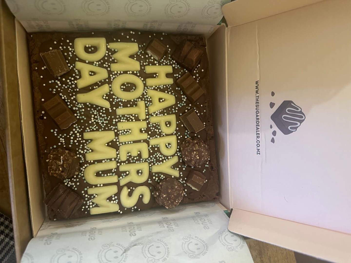Customer photo review of Chocolate fiend custom brownie