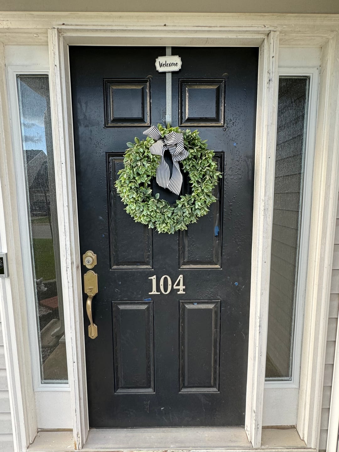 Customer photo review of Rain Glass and Frame Kit (Full Sidelite 9" x 66" Frame Size)