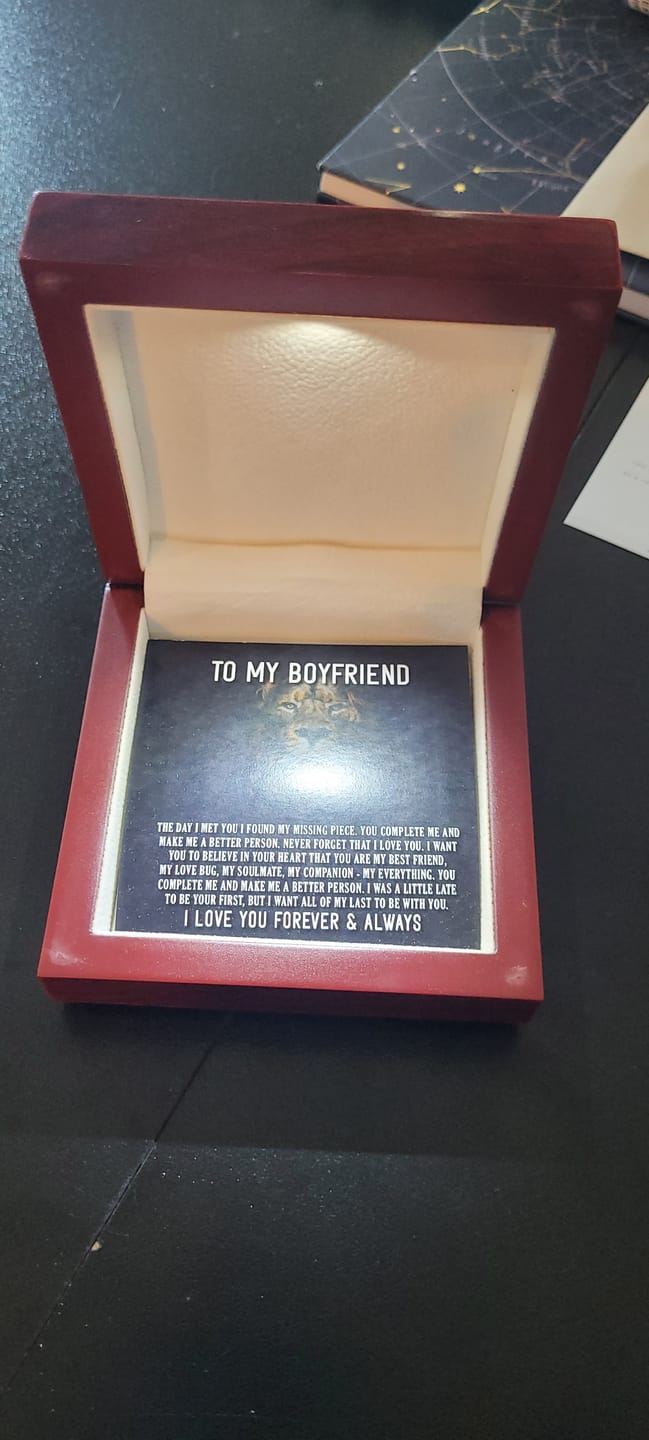 Customer photo review of To My Boyfriend | The Day I Met You | Cuban Link Chain Necklace