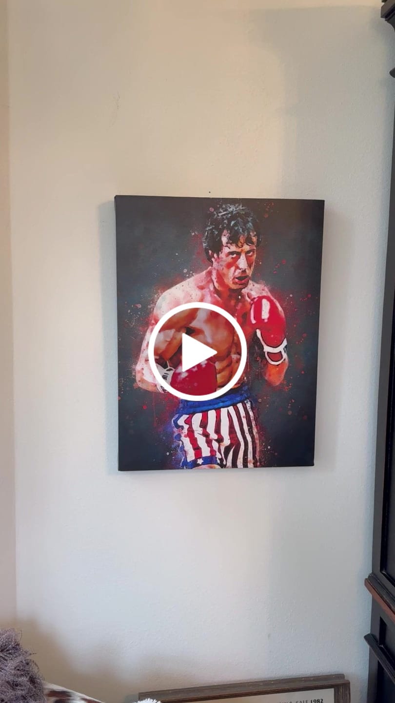 Customer video review of Rocky Balboa Wall Art