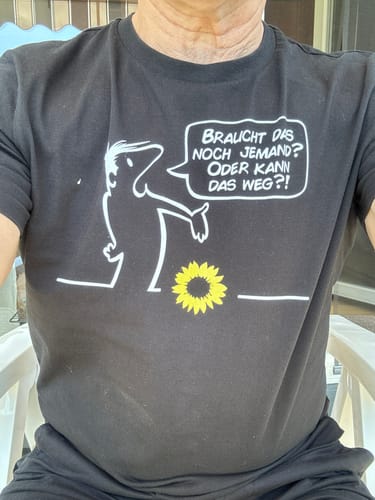 Customer photo review of ORGANIC SHIRT BUBEN • DIE GRÜNEN: BRAUCHT DAS NOCH JEMAND