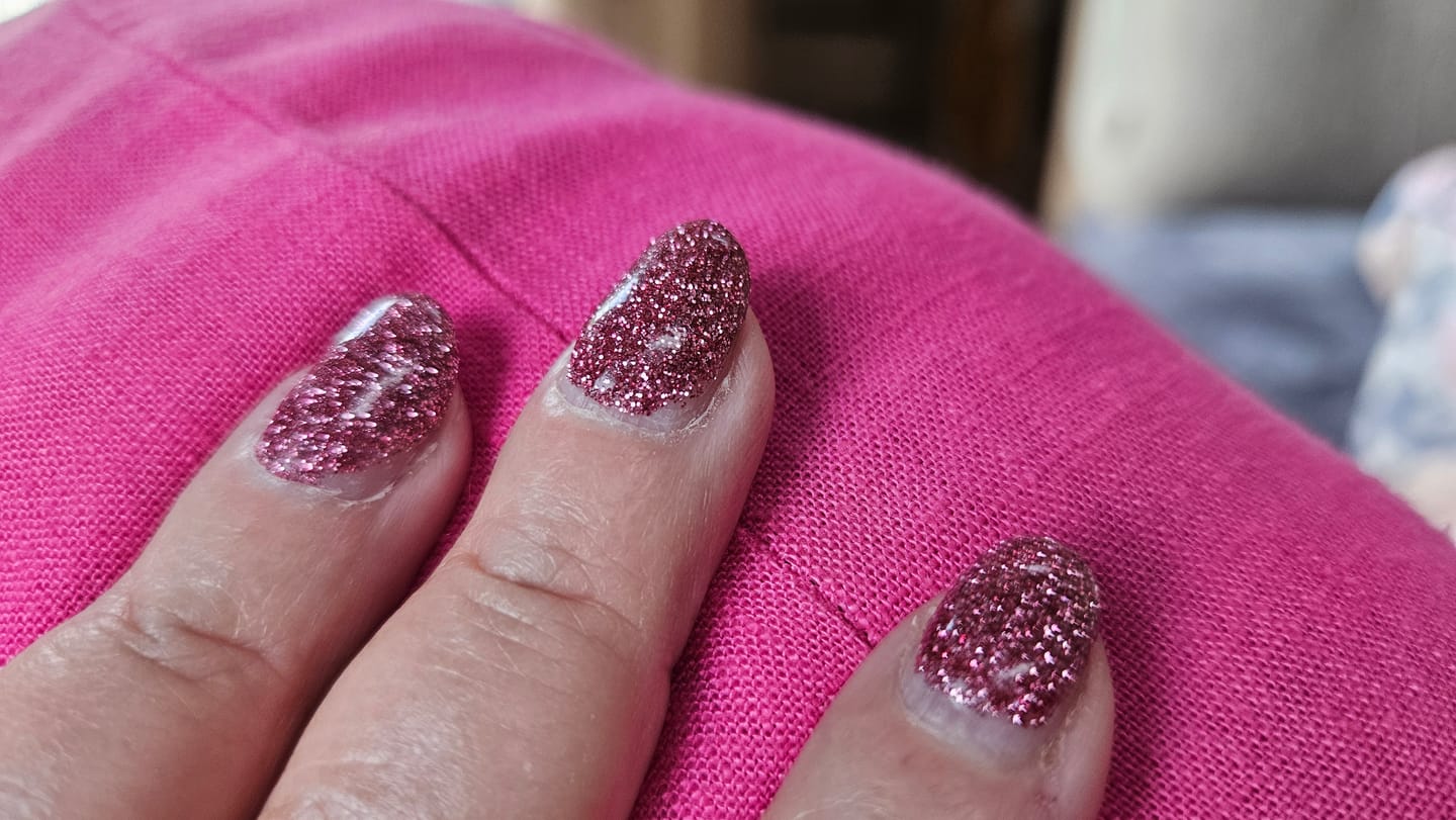 Customer photo review of Pink Lemonade Dipping Powder