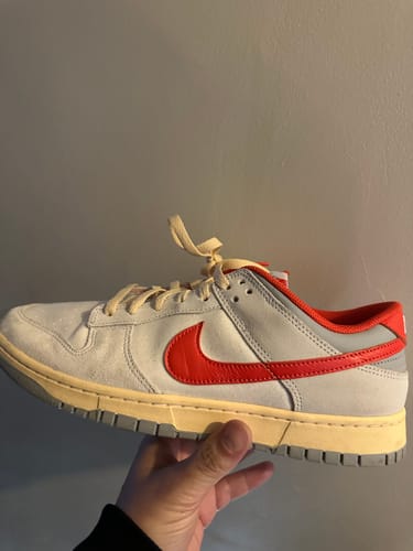 Customer photo review of Dunk Low 'Athletic Department - Picante Red'
