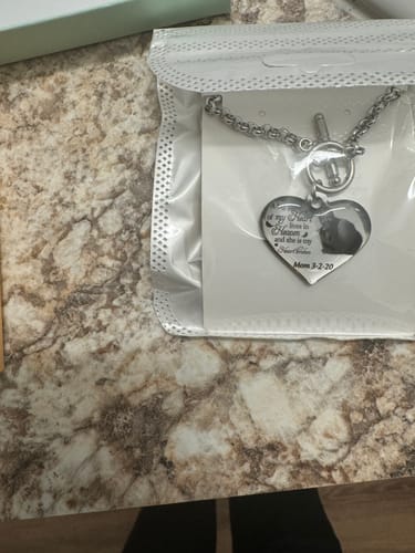 Customer photo review of Personalized Heart Bracelet I'm Always With You - Memorial Gift For Family, Friend