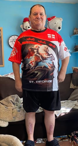 Customer photo review of Unisex Shirt, Custom Name England Shirt, England Pride, England Gift