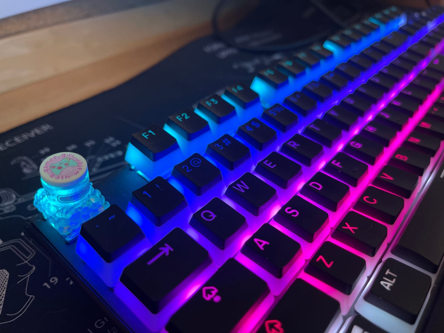 Customer photo review of Belle Delphine Bathwater Keycap