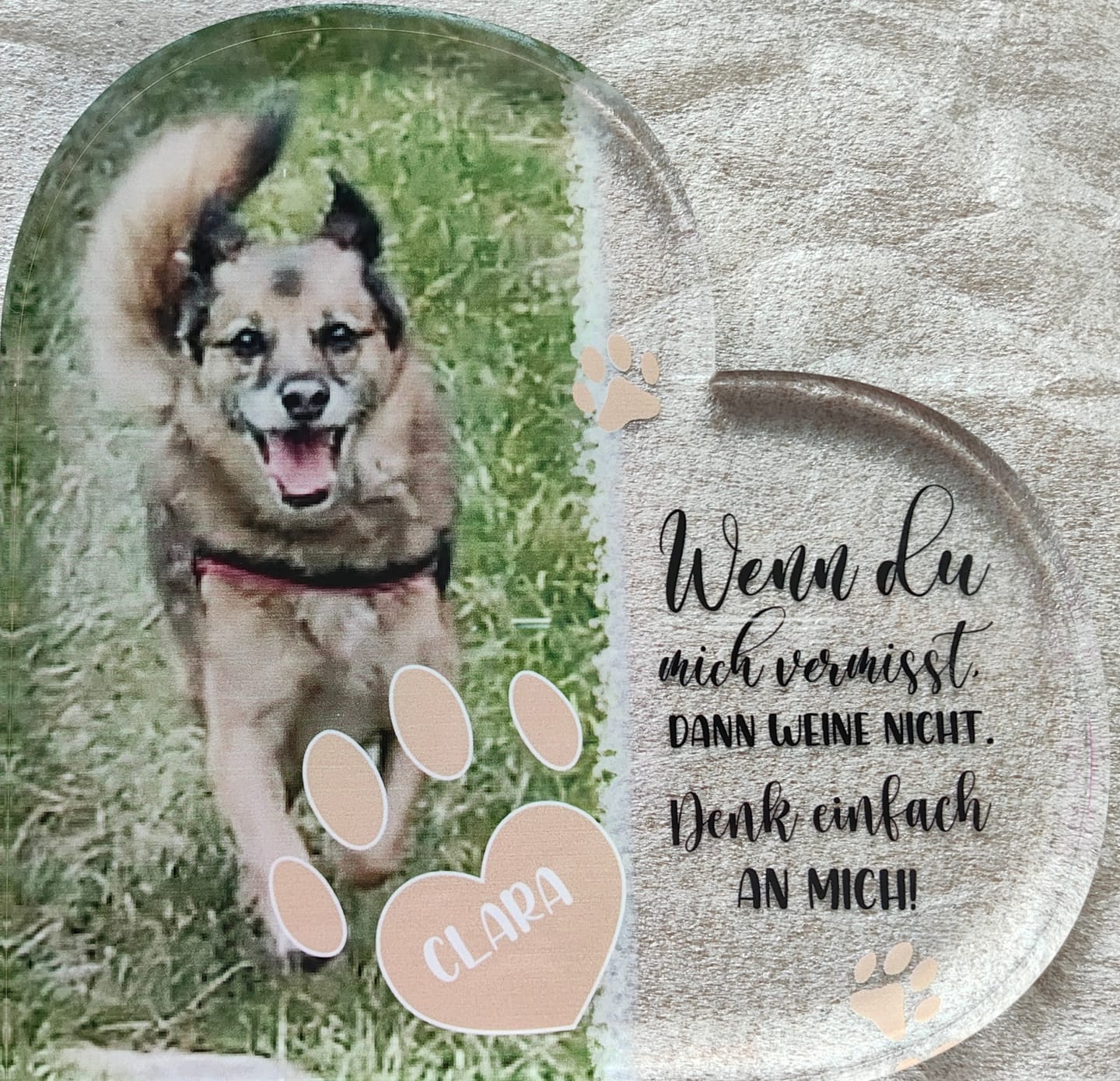 Customer photo review of Wenn du mich vermisst - Individuelles Glasherz