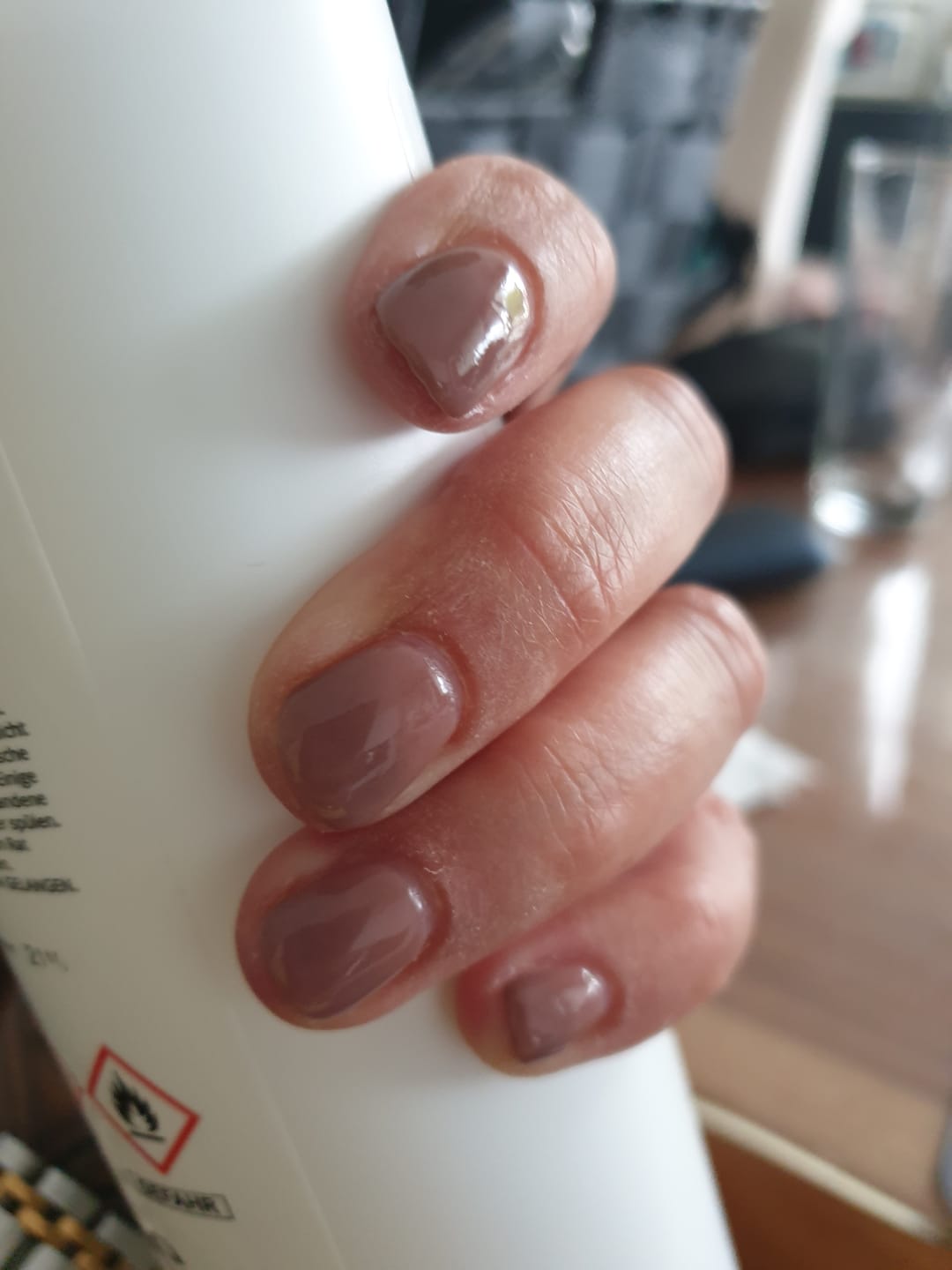 Customer photo review of 3in1 UV Gellack - dunkles schiefer grau
