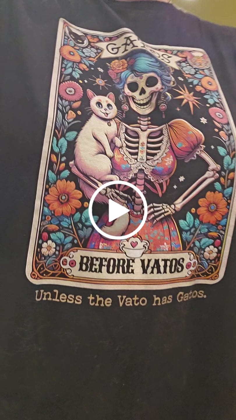 Customer video review of Gatos Before Vatos Loteria OG T-Shirt